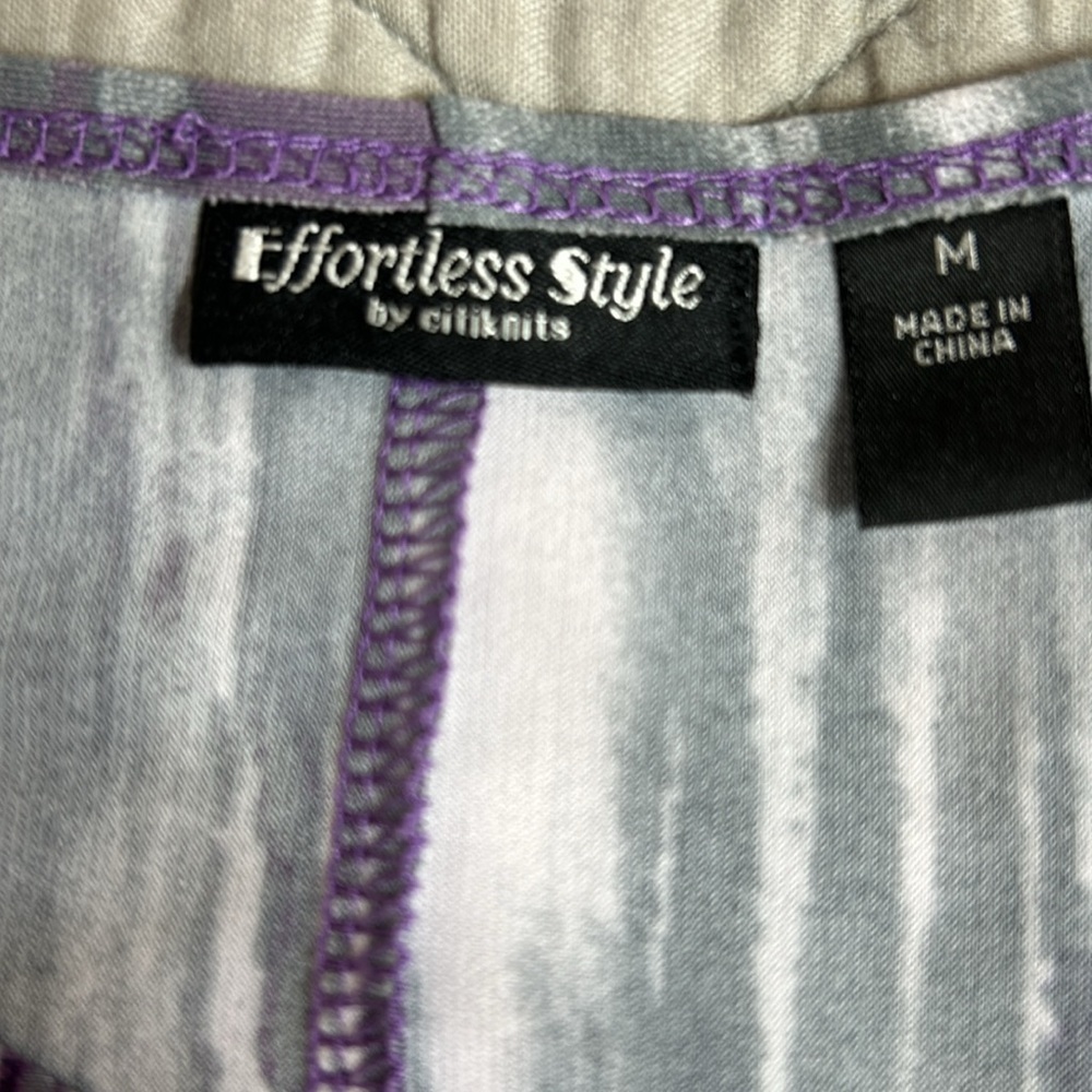 Effortless Style by Citiknits Purple/Grey Tank Sundress Sz M - Picture 7 of 12